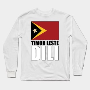 Flag of Timor-Leste Long Sleeve T-Shirt